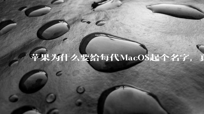 苹果为什么要给每代MacOS起个名字，真以为人们记得住分得清吗？