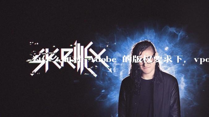 为什么面对 Adobe 的版权要求下，vposy 大神还能从容不迫？